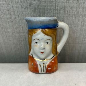 Vtg 1940-50's Occupied Japan Mini Toby Jug Porcelain Vase Small Figurine Toothpi